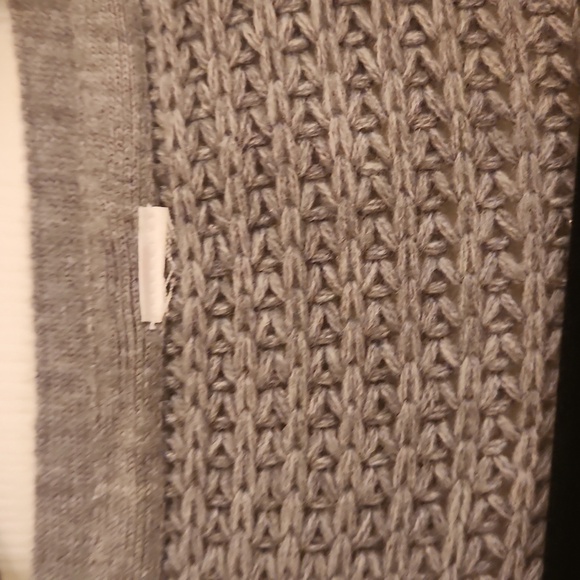 Sweater Vest Gray Open Front Cable Stitch Size S - Picture 2 of 5